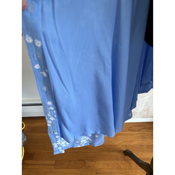 Jack Wills Full Button Down Mini Dress Size 6, Blue White Floral Y2K Cottage 90s - Picture 12 of 12